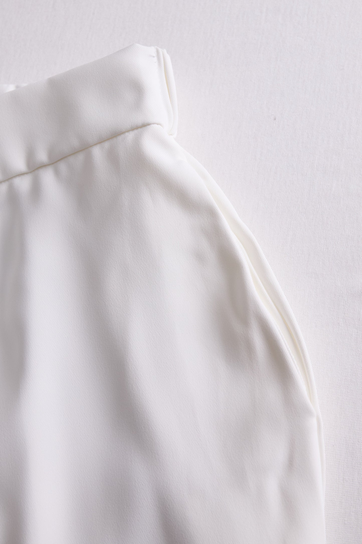 White High Waist Wide Leg Flare Pants by Merchant Mona