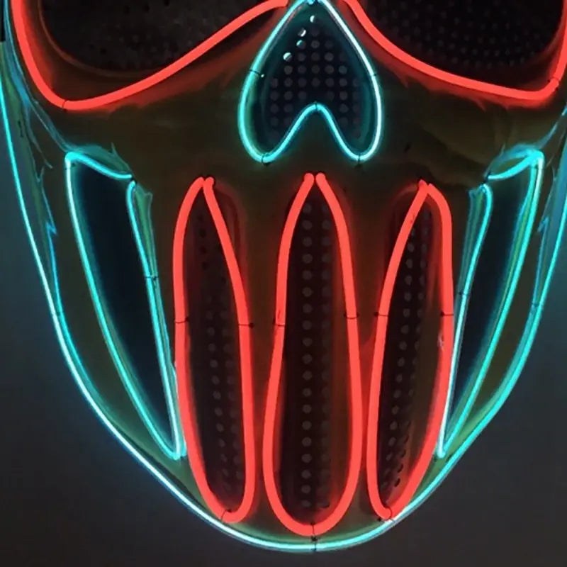 Halloween Mask | Ice Blue & Red Party Mask