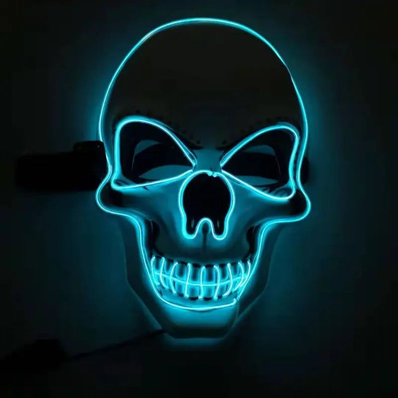 Skull LED Glowing Halloween Mask | EL Wire Design