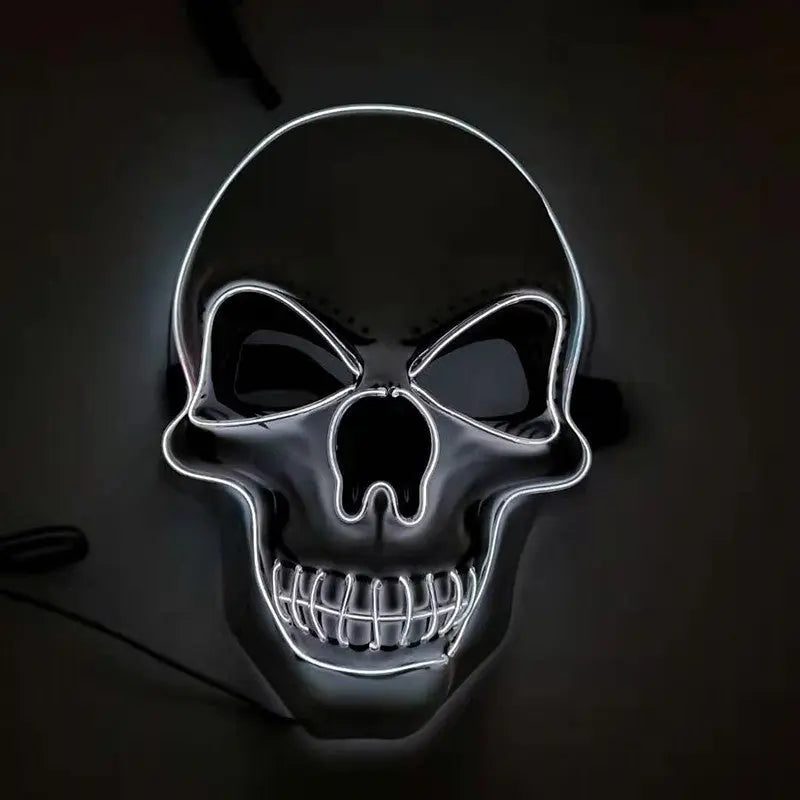 Skull LED Glowing Halloween Mask | EL Wire Design
