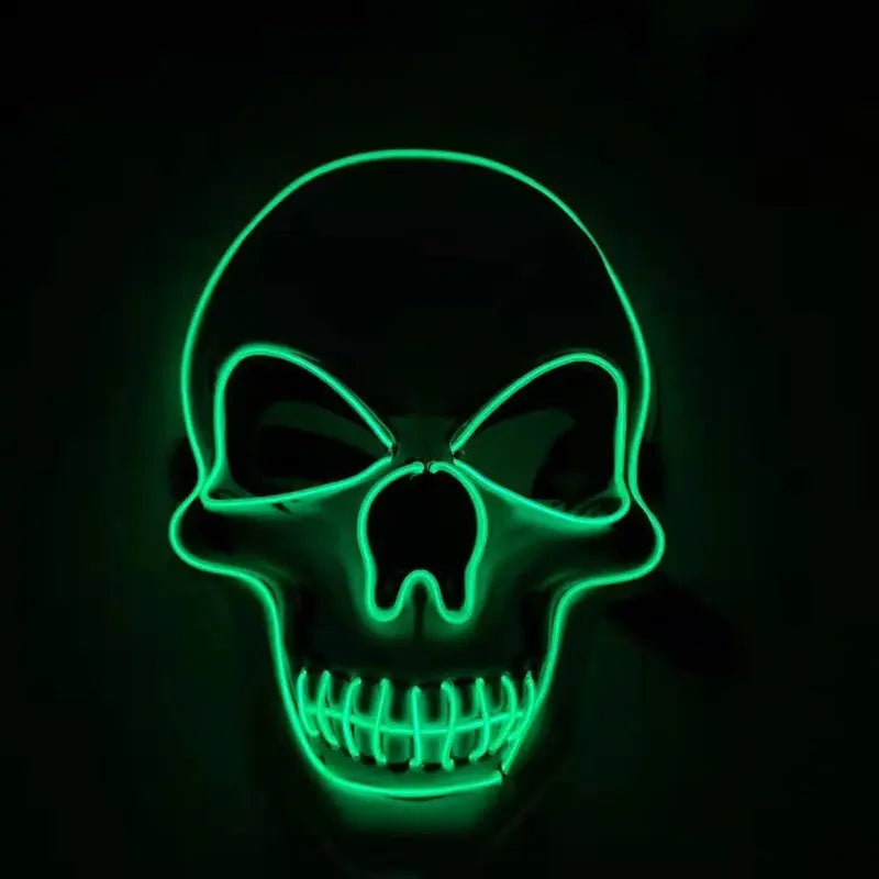 Skull LED Glowing Halloween Mask | EL Wire Design