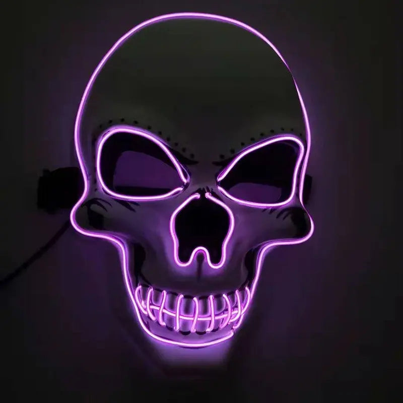 Skull LED Glowing Halloween Mask | EL Wire Design