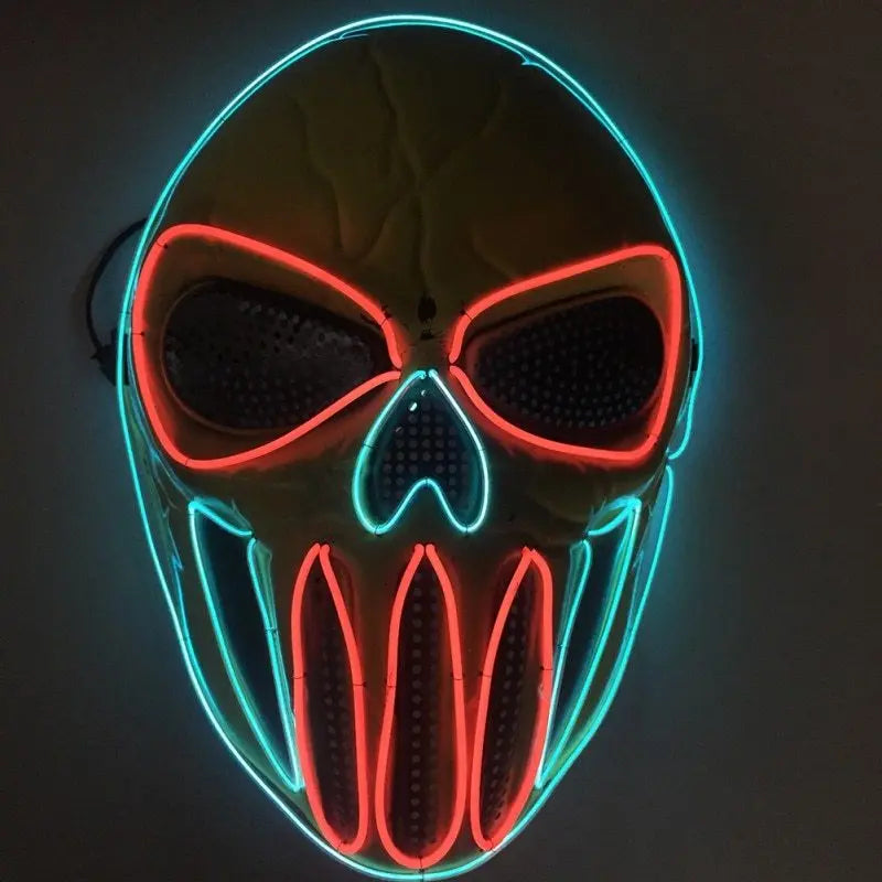 Halloween Mask | Ice Blue & Red Party Mask