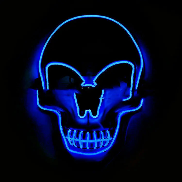 Skull LED Glowing Halloween Mask | EL Wire Design