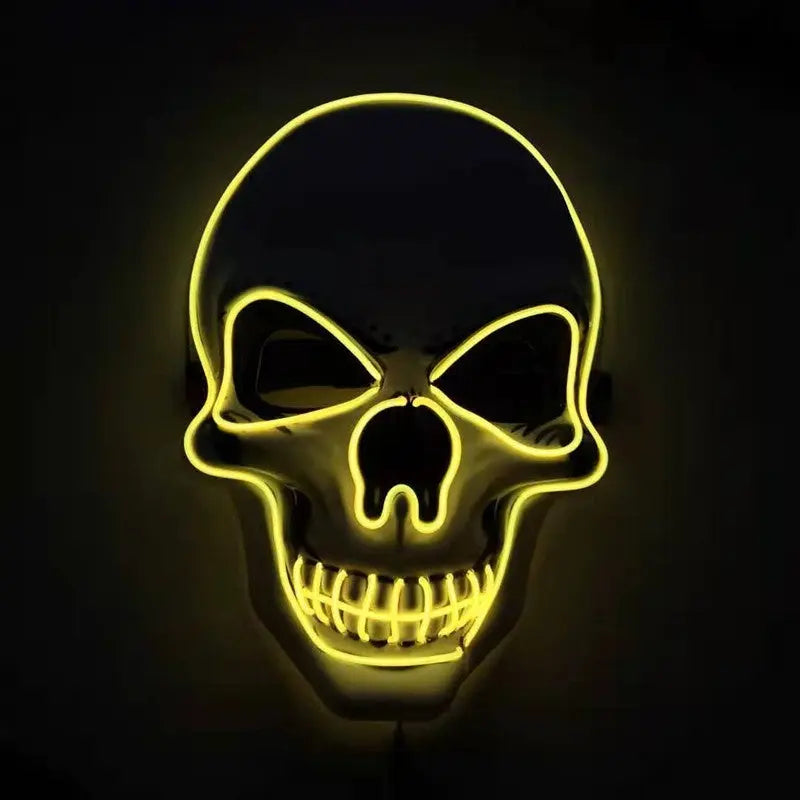 Skull LED Glowing Halloween Mask | EL Wire Design