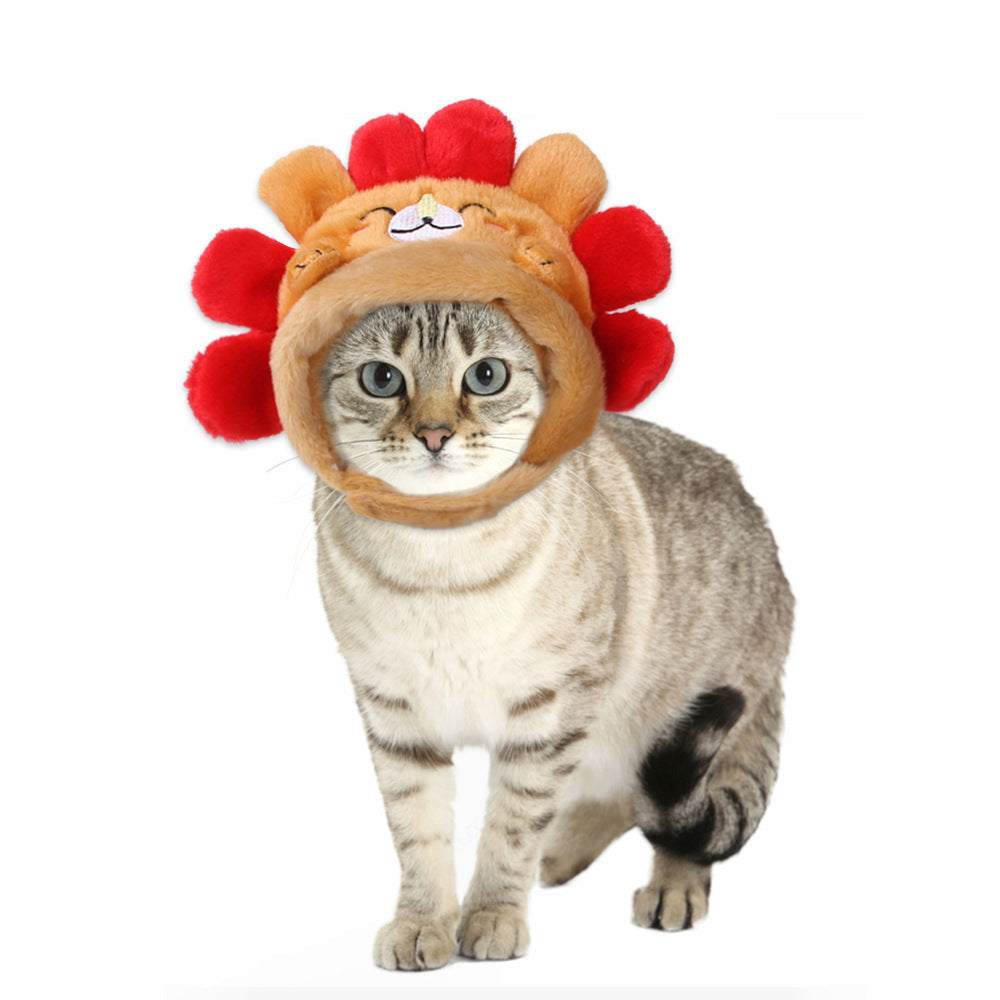 Cute Sunflower Pet Hat – Funny Cat & Dog Headgear