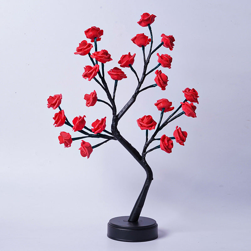 Table Lamp Flower Tree | Rose Night Light USB