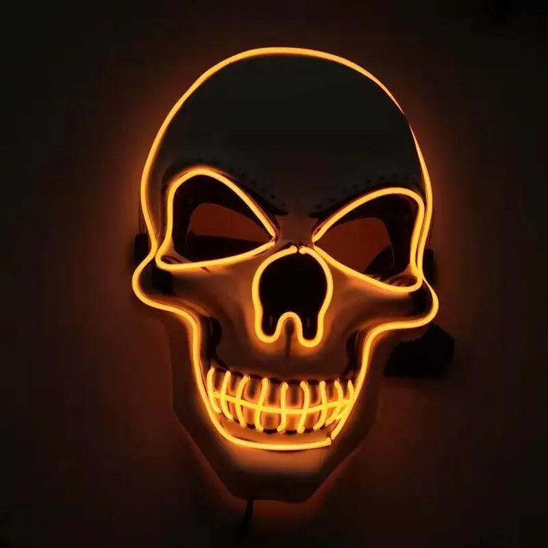Skull LED Glowing Halloween Mask | EL Wire Design