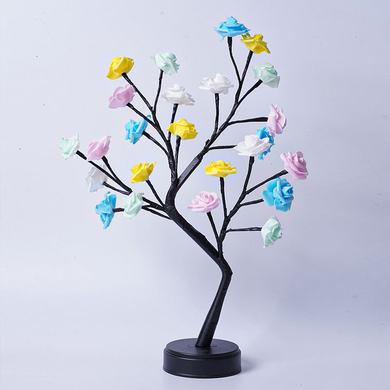 Table Lamp Flower Tree | Rose Night Light USB