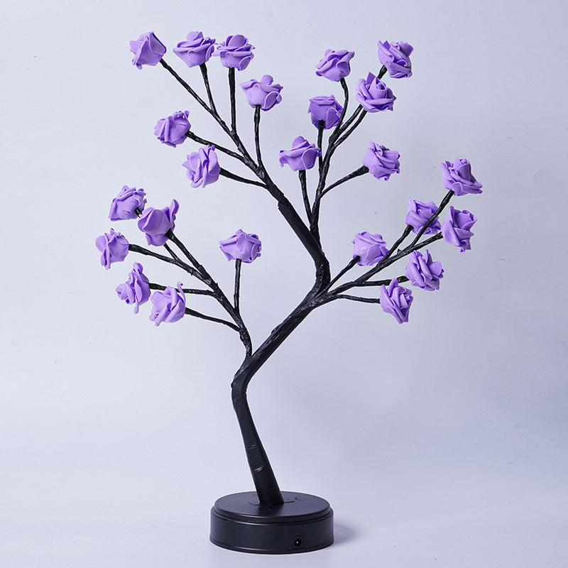 Table Lamp Flower Tree | Rose Night Light USB