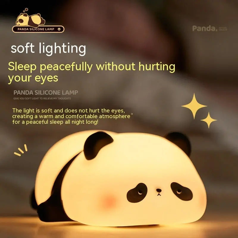 Panda Night Lights For Kids | Rechargeable Silicone Lamp