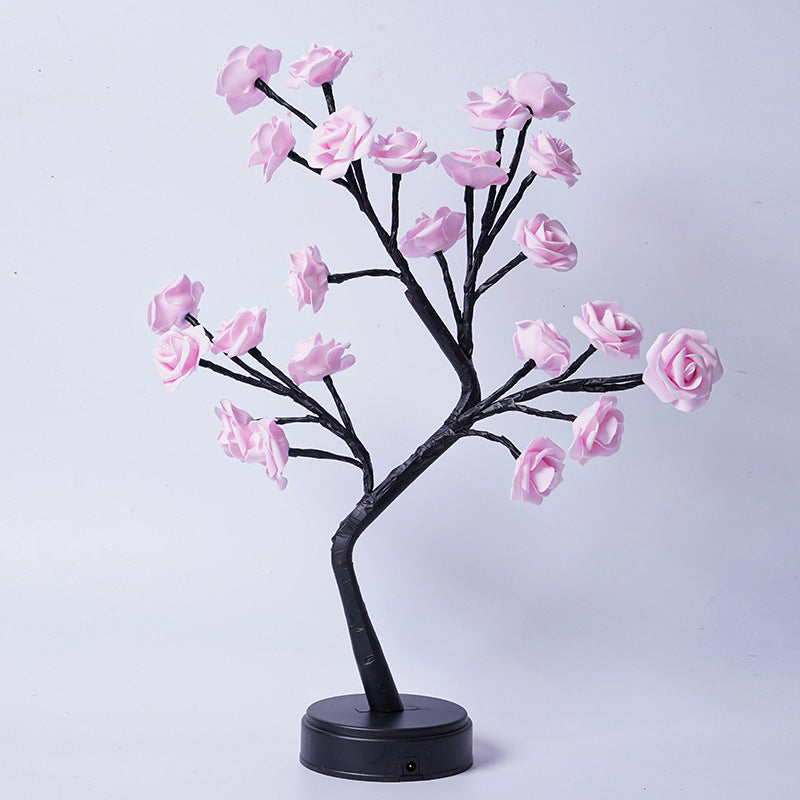 Table Lamp Flower Tree | Rose Night Light USB