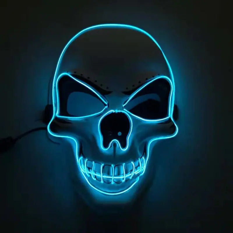 Skull LED Glowing Halloween Mask | EL Wire Design