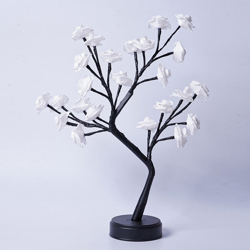 Table Lamp Flower Tree | Rose Night Light USB