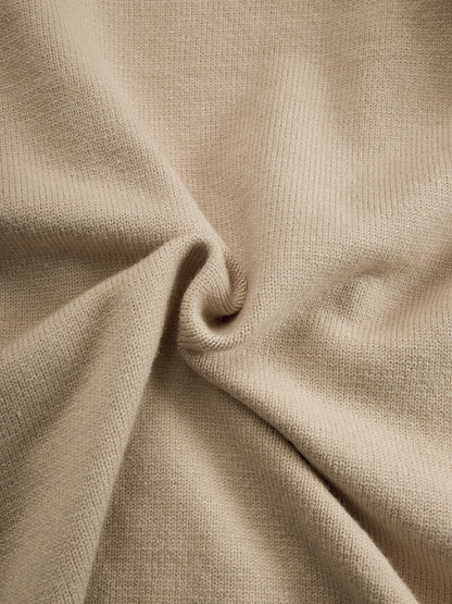 Cream Cross Wrap V-Neck Knit Top by Merchant Mon 