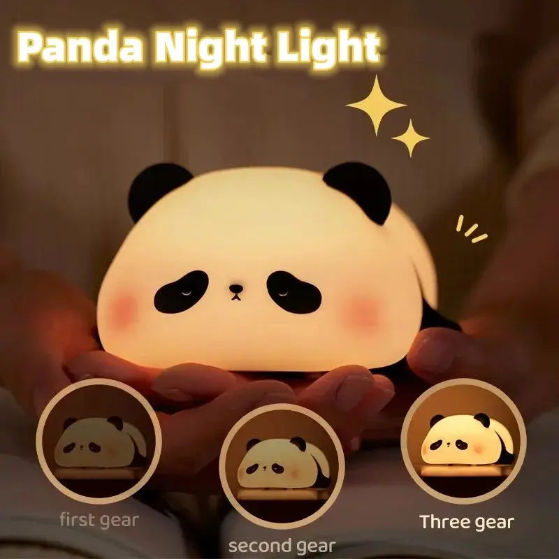 Panda Night Lights For Kids | Rechargeable Silicone Lamp