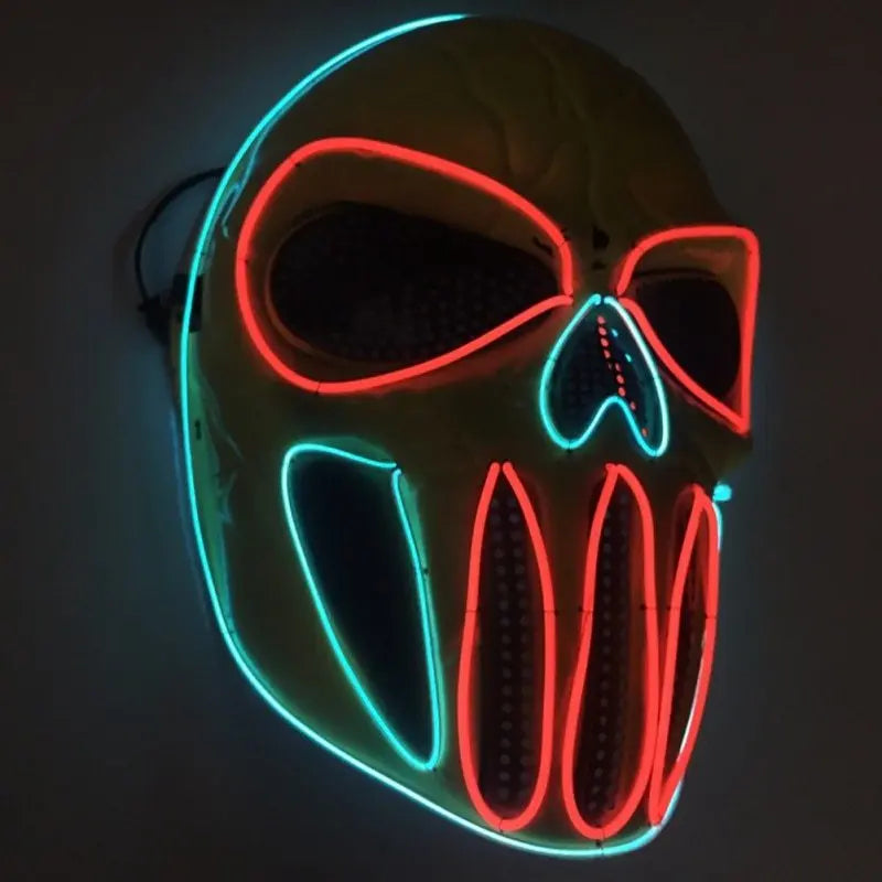Halloween Mask | Ice Blue & Red Party Mask