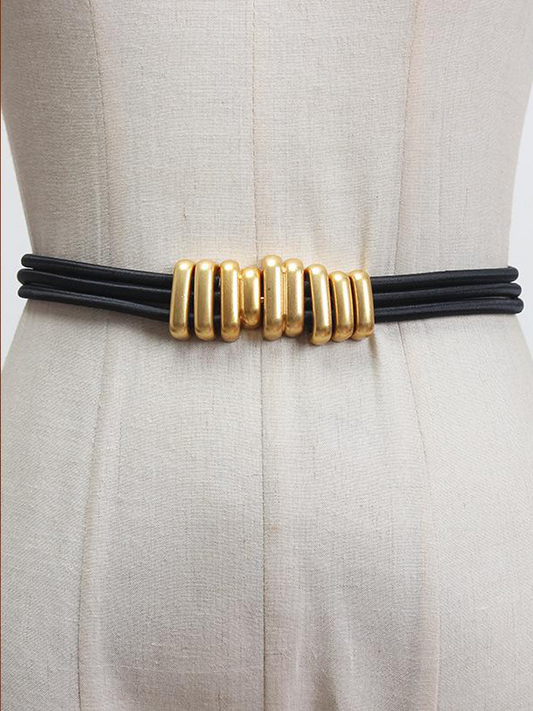 Versatile Metal Elastic Waistband Belt by Merchant Mona 