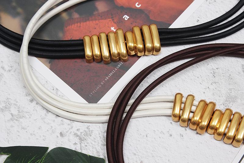 Versatile Metal Elastic Waistband Belt by Merchant Mona 