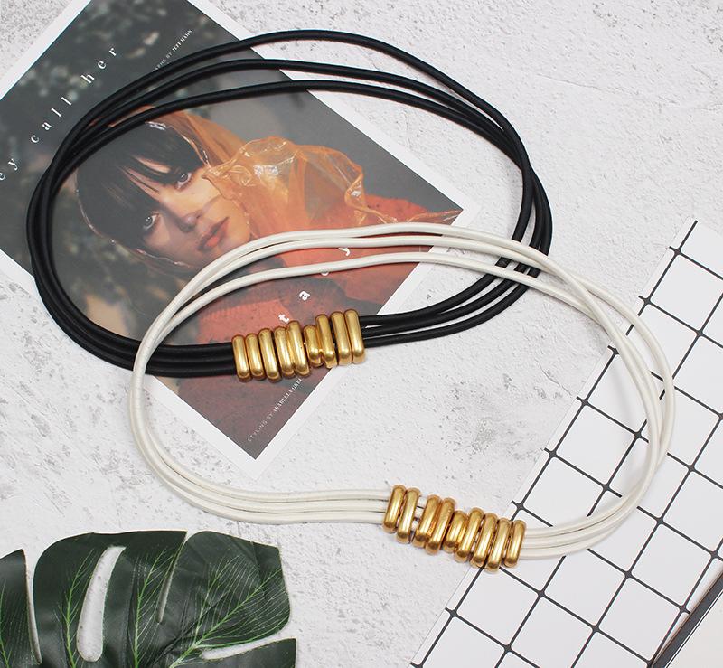 Versatile Metal Elastic Waistband Belt by Merchant Mona 