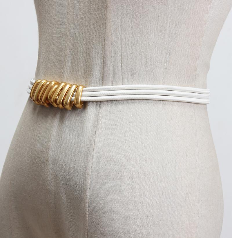 Versatile Metal Elastic Waistband Belt by Merchant Mona 