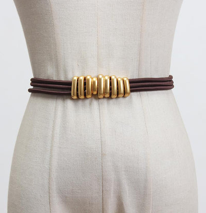 Versatile Metal Elastic Waistband Belt by Merchant Mona 