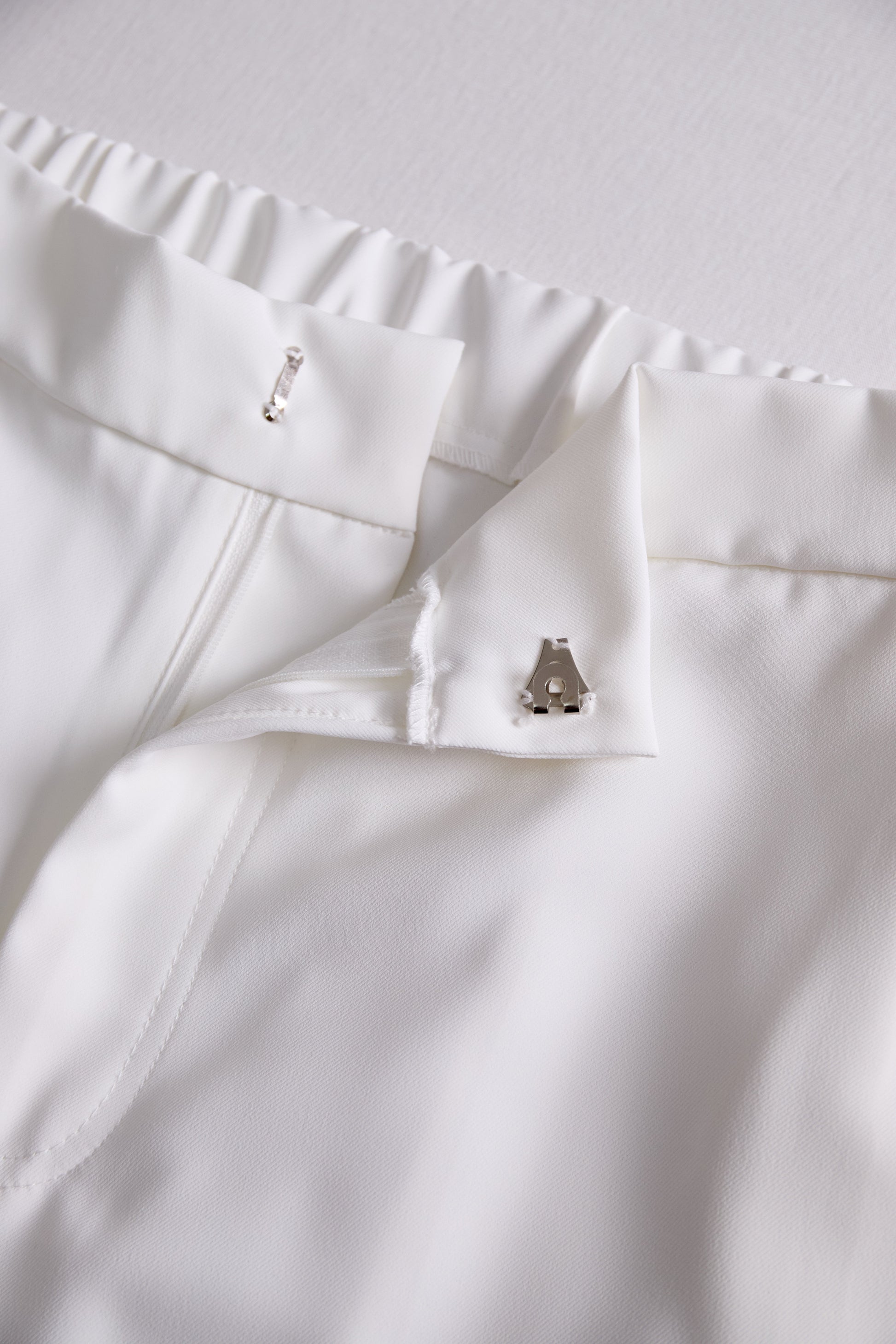 White High Waist Wide Leg Flare Pants by Merchant Mona 