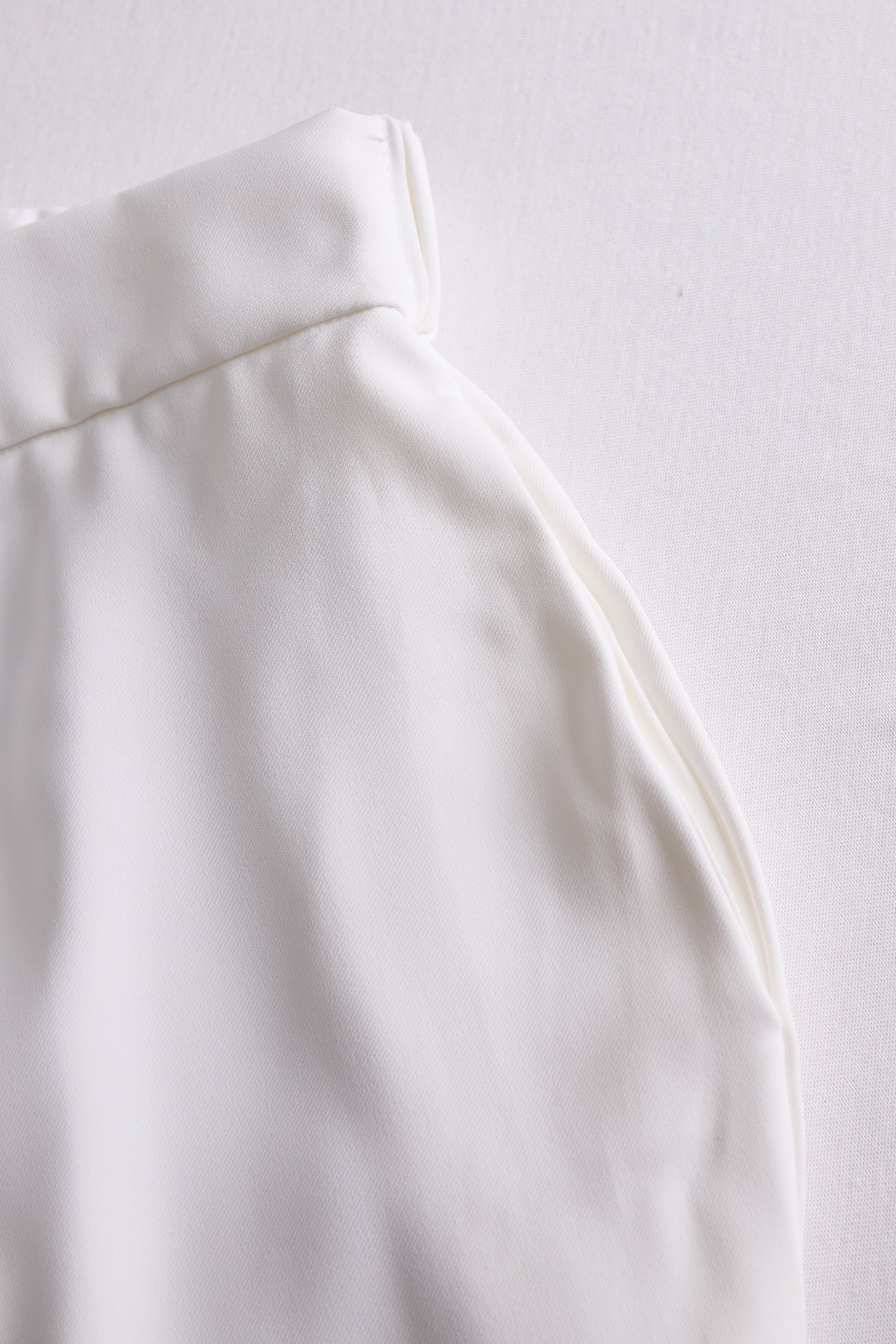 White High Waist Wide Leg Flare Pants by Merchant Mona 