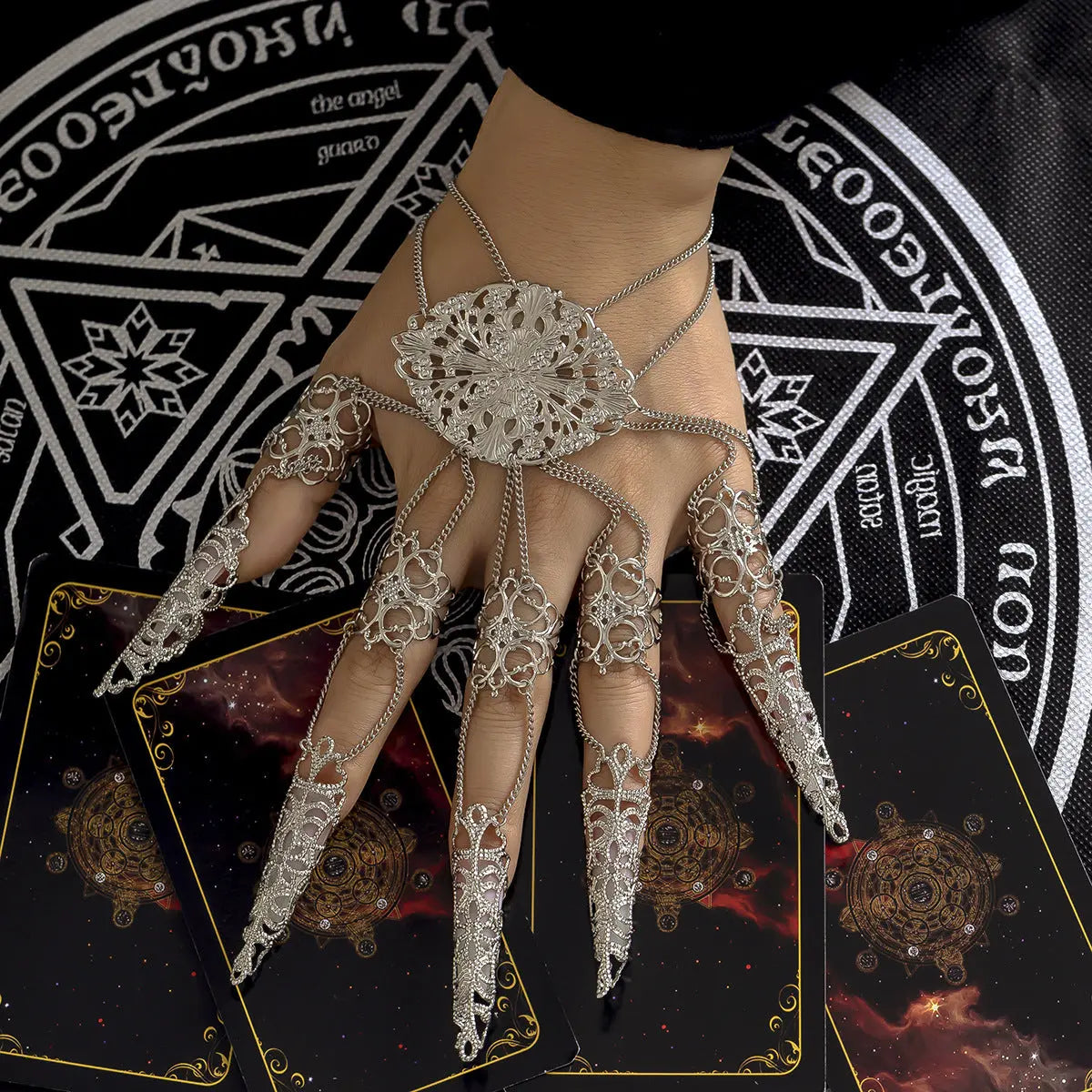 Halloween Taper Tassel Nail Back Chain | Women’s Nail Jewelry