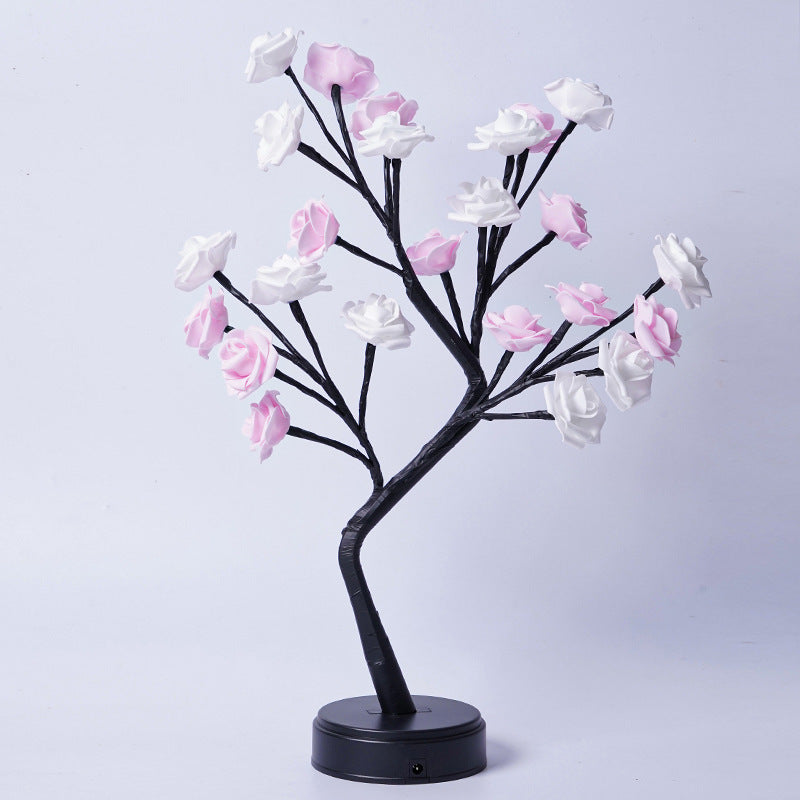 Table Lamp Flower Tree | Rose Night Light USB