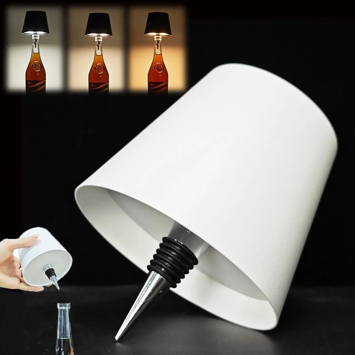Wireless Wine Bottle Lamp – Modern LED Desk Light