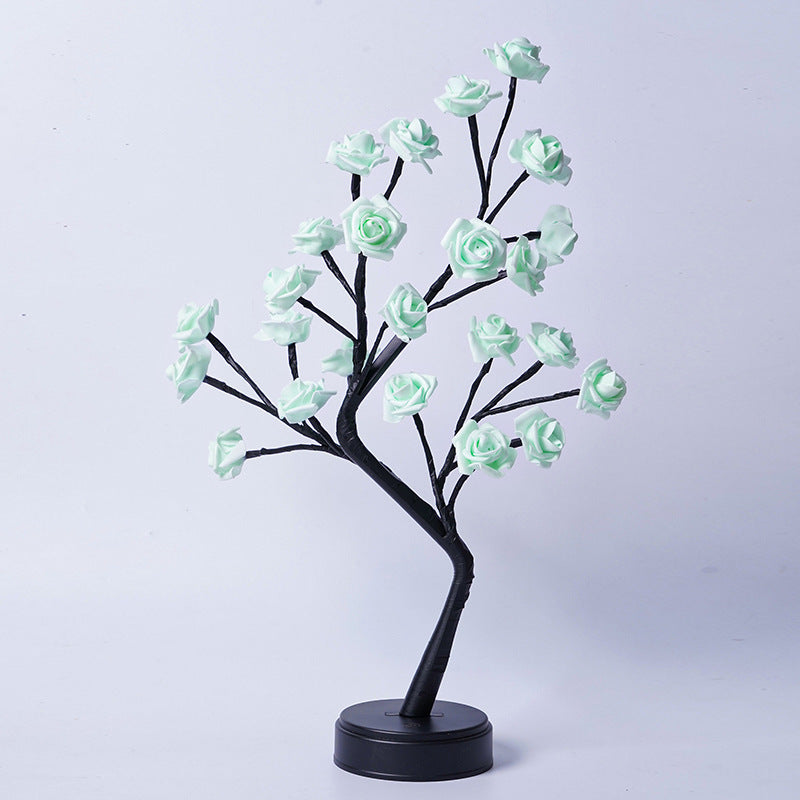 Table Lamp Flower Tree | Rose Night Light USB