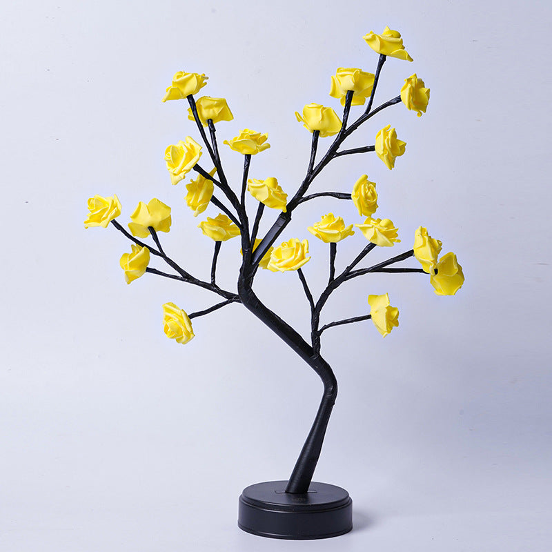 Table Lamp Flower Tree | Rose Night Light USB