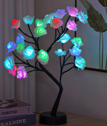 Table Lamp Flower Tree | Rose Night Light USB