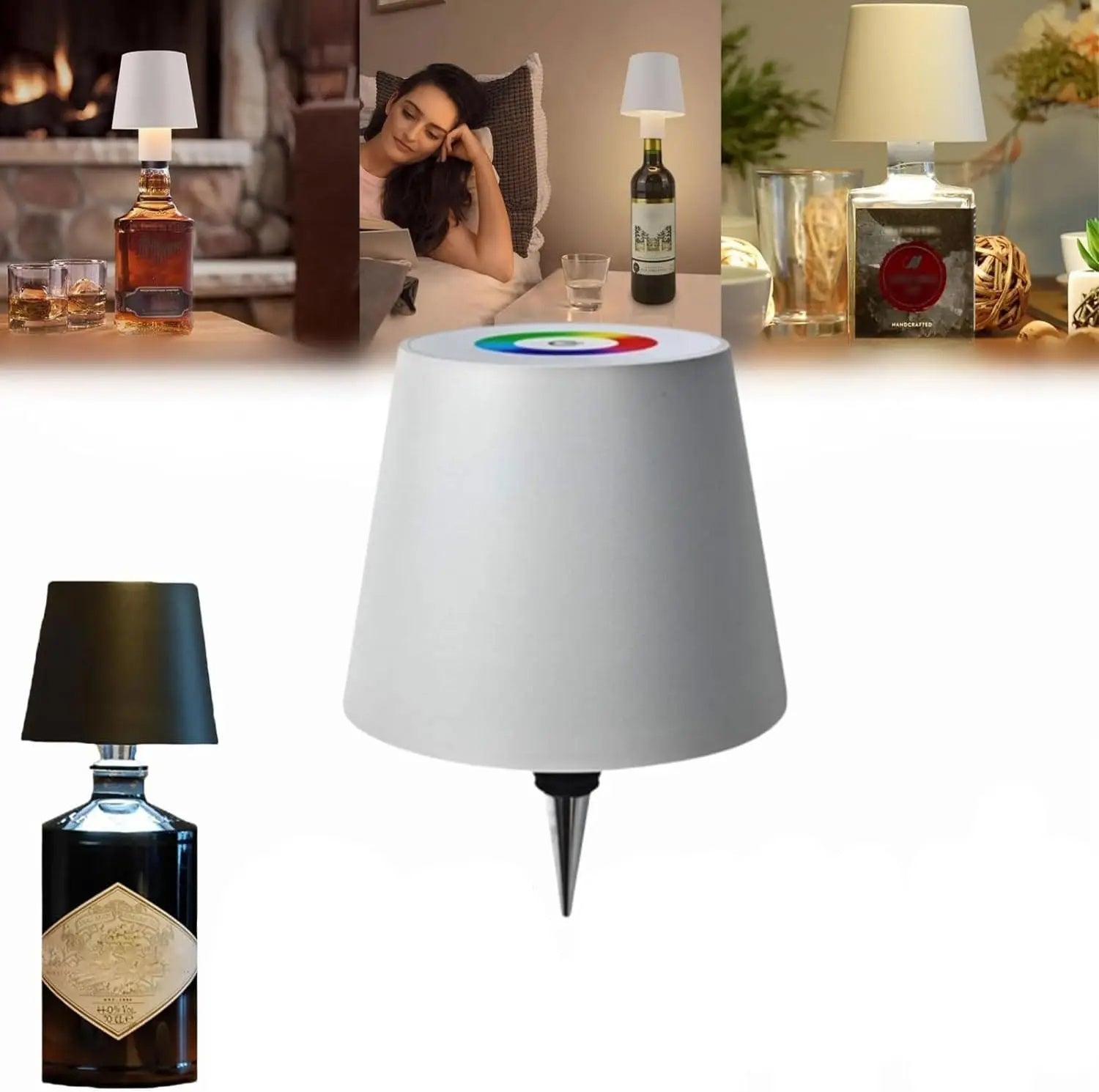Wireless Wine Bottle Lamp – Modern LED Desk Light