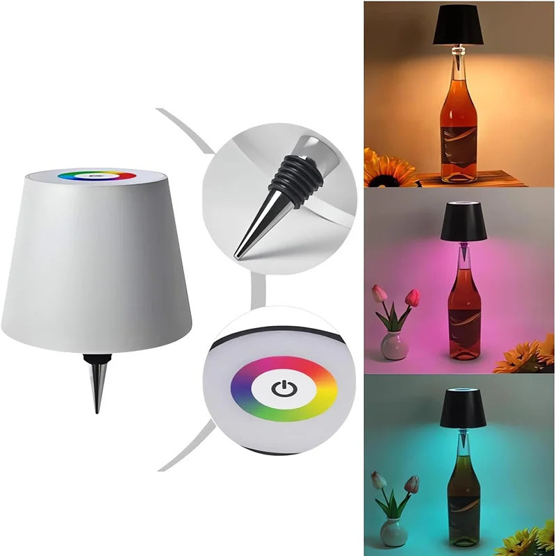 Wireless Wine Bottle Lamp – Modern LED Desk Light
