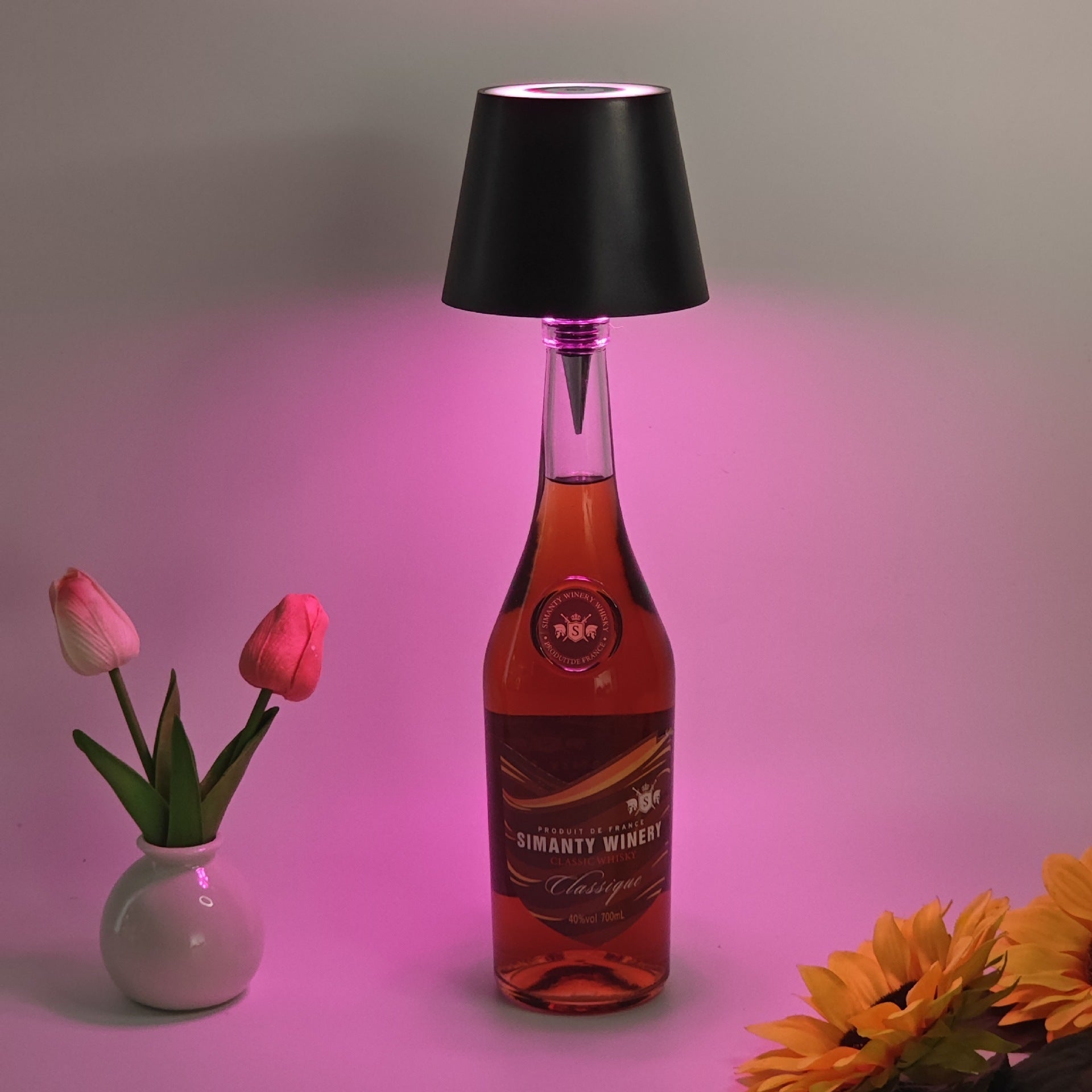 Wireless Wine Bottle Lamp – Modern LED Desk Light