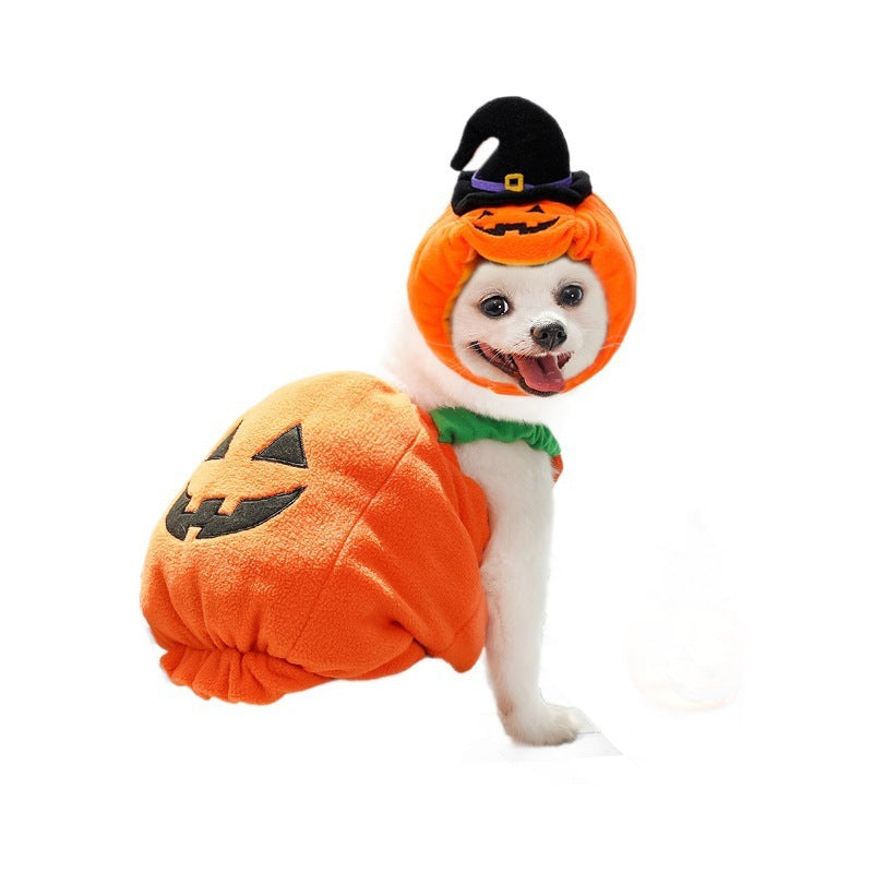 Halloween Pumpkin Pet Vest – Funny Dog & Cat Costume